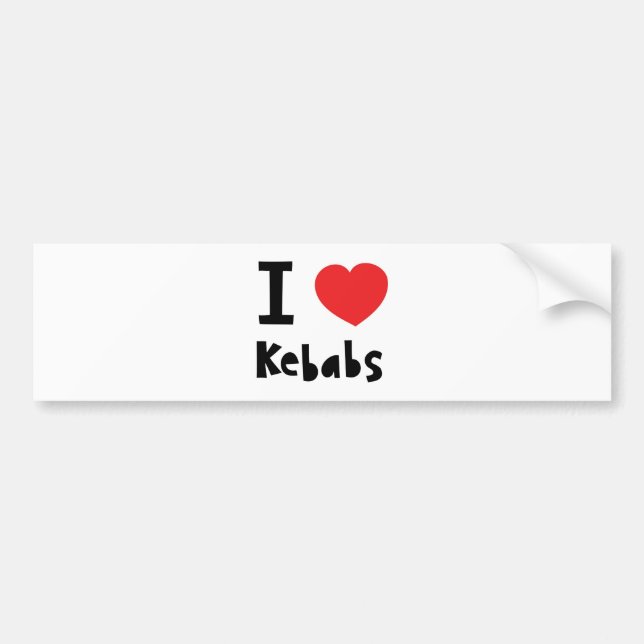 Adesivo Para Carro Eu amo Kebabs (Frente)