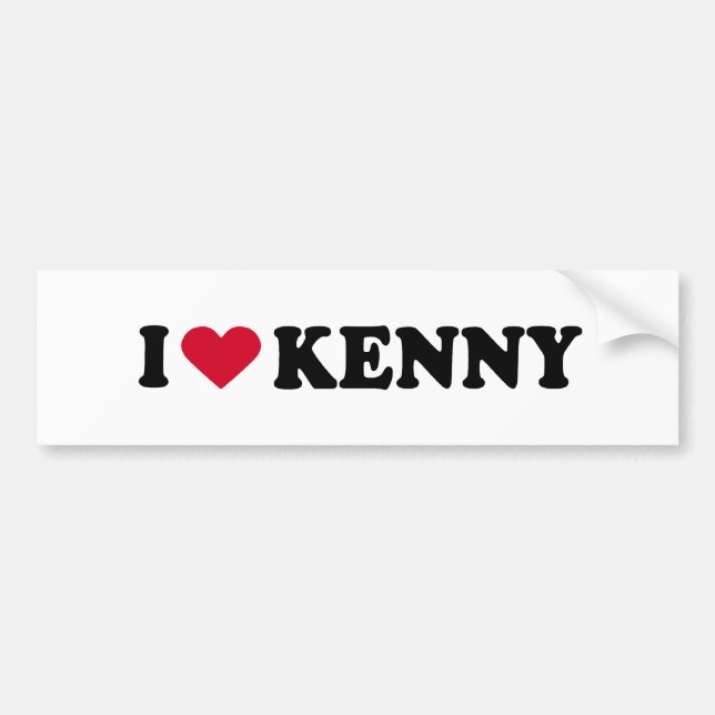 ADESIVO PARA CARRO EU AMO KENNY (Frente)