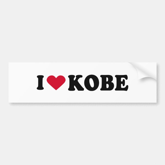 ADESIVO PARA CARRO EU AMO KOBE (Frente)