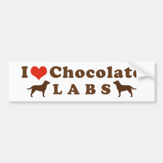 Adesivo Para Carro Eu Amo Labs de Chocolate