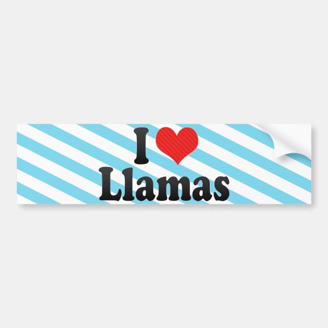 Adesivo Para Carro Eu amo lamas (Frente)