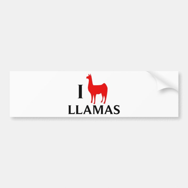 Adesivo Para Carro Eu amo lamas (Frente)
