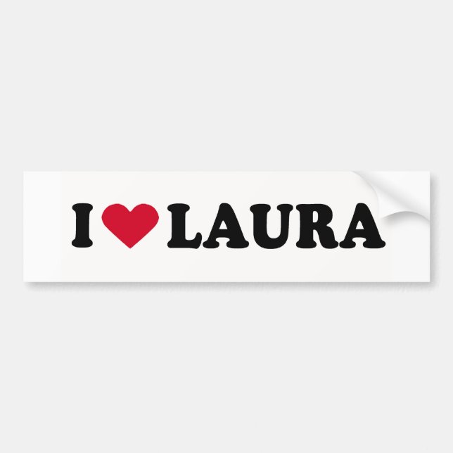 ADESIVO PARA CARRO EU AMO LAURA (Frente)