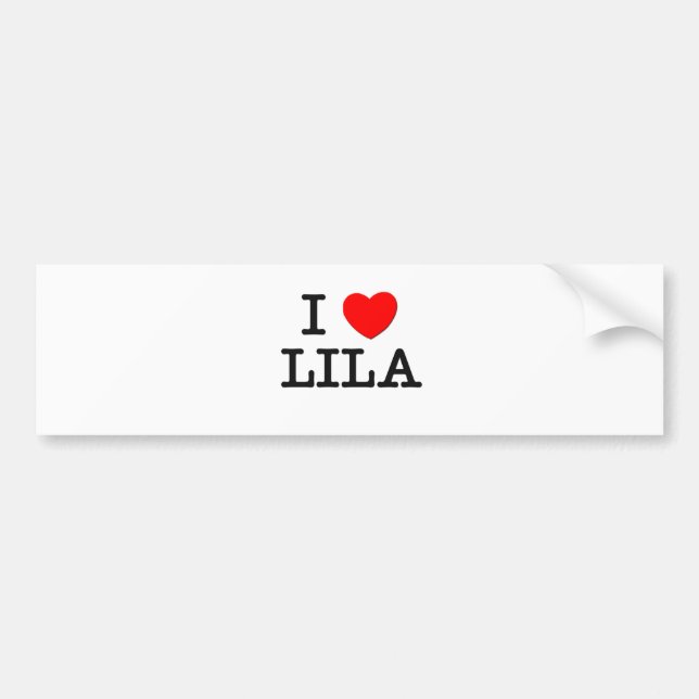 Adesivo Para Carro Eu amo Lila (Frente)