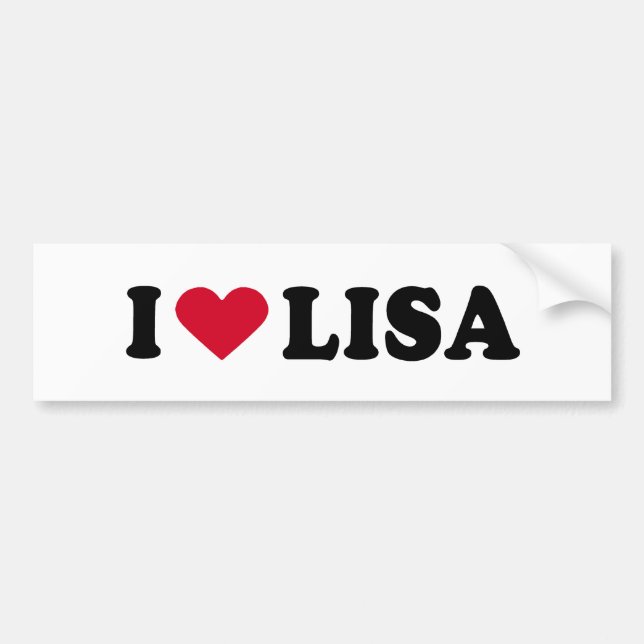 ADESIVO PARA CARRO EU AMO LISA (Frente)