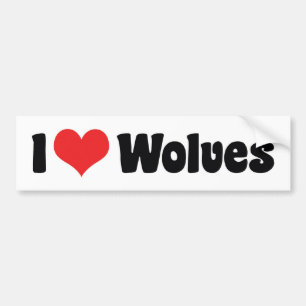 Adesivo Para Carro Eu Amo Lobos do Coração - Amante de Lobos