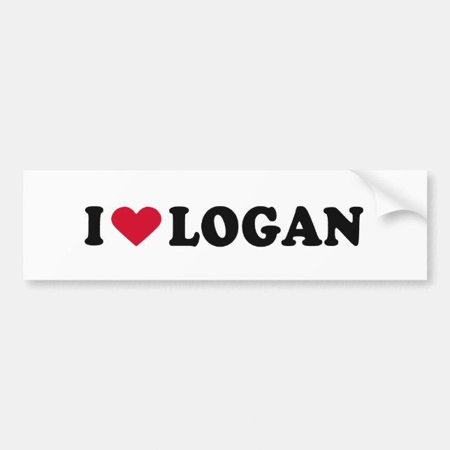 ADESIVO PARA CARRO EU AMO LOGAN (Frente)