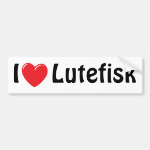 Adesivo Para Carro Eu amo Lutefisk