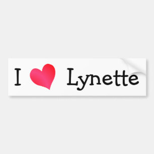 Adesivo Para Carro Eu Amo Lynette