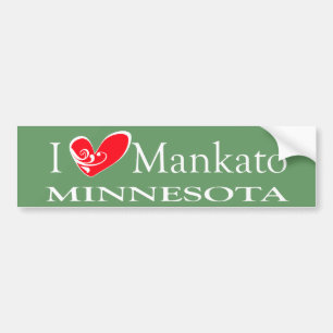 Adesivo Para Carro Eu amo Mankato Minnesota