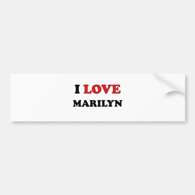 Adesivo Para Carro Eu amo Marilyn (Frente)