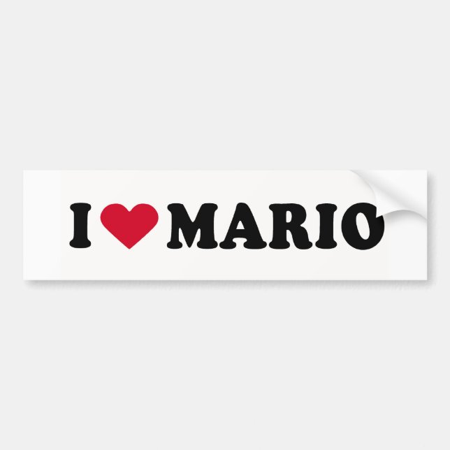 ADESIVO PARA CARRO EU AMO MARIO (Frente)