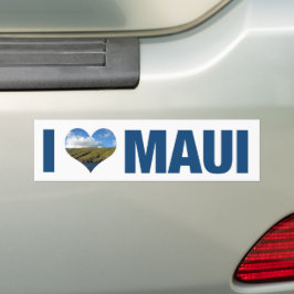 Adesivo Para Carro Eu Amo Maui Hawaii Cute Havaiano