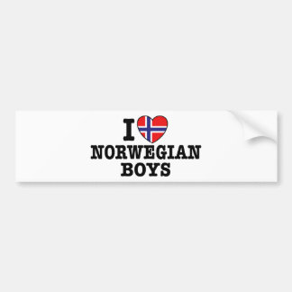 Adesivo Para Carro Eu Amo Meninos Noruegueses