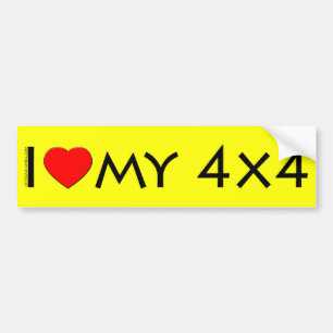 Adesivo Para Carro Eu amo meu autocolante no vidro traseiro 4x4