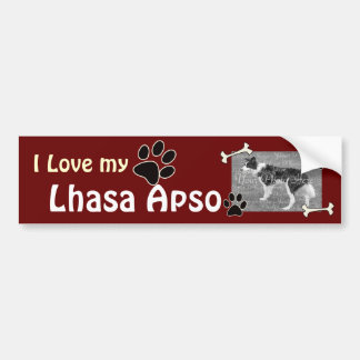 Adesivo Para Carro Eu amo meu autocolante no vidro traseiro de Lhasa