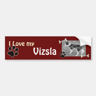 Adesivo Para Carro Eu amo meu autocolante no vidro traseiro de Vizsla