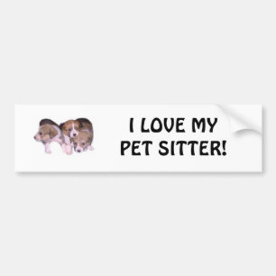 ADESIVO PARA CARRO EU AMO MEU BABY-SITTER DO ANIMAL DE ESTIMAÇÃO!