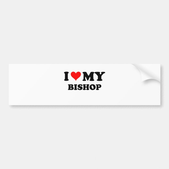 Adesivo Para Carro Eu amo meu Bishop (Frente)