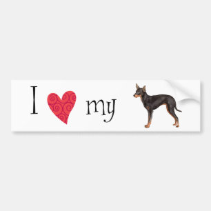 Adesivo Para Carro Eu amo meu Brinquedo Manchester Terrier
