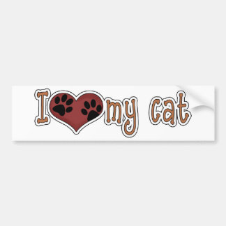 Adesivo Para Carro Eu amo meu *Bumper Sticker* do gato