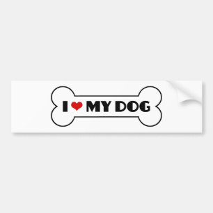 Adesivo Para Carro Eu amo meu cão