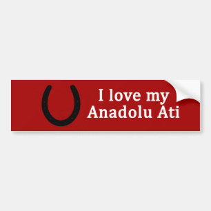 Adesivo Para Carro Eu Amo Meu Cavalo Anadolu Ati