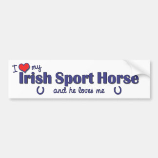 Adesivo Para Carro Eu amo meu cavalo irlandês do esporte (o cavalo
