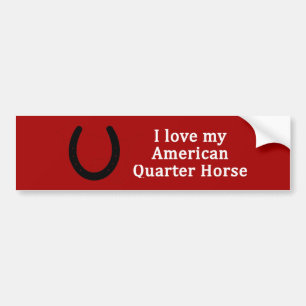 Adesivo Para Carro Eu Amo Meu Cavalo Quarter Americano