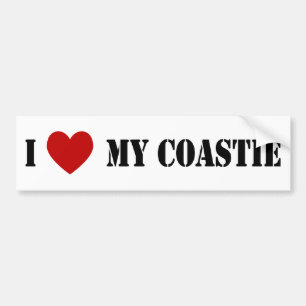 Adesivo Para Carro Eu amo meu Coastie