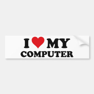 Adesivo Para Carro Eu amo meu computador