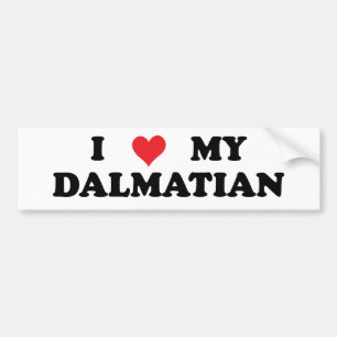 Adesivo Para Carro Eu amo meu Dalmatian