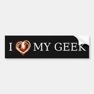 ADESIVO PARA CARRO EU AMO MEU GEEK