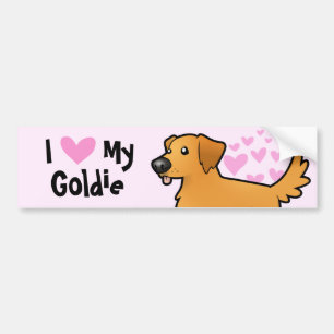 Adesivo Para Carro Eu amo meu golden retriever