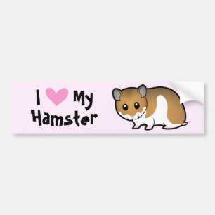 Adesivo Para Carro Eu amo meu hamster (o sírio)