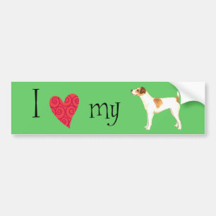 Adesivo Para Carro Eu amo meu Jack Russell Terrier