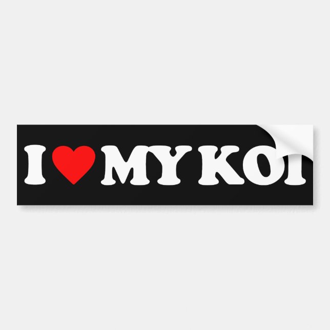 ADESIVO PARA CARRO EU AMO MEU KOI (Frente)