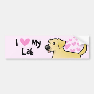 Adesivo Para Carro Eu amo meu labrador retriever