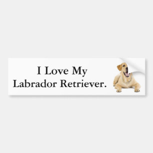 Adesivo Para Carro Eu amo meu labrador retriever #2