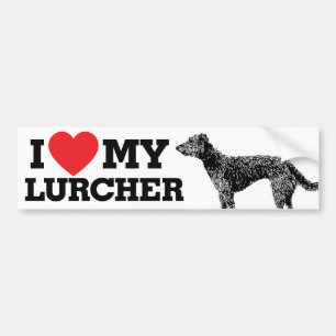 Adesivo Para Carro Eu amo meu Lurcher