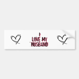 Adesivo Para Carro Eu amo meu marido
