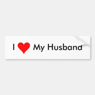 Adesivo Para Carro Eu amo meu marido - autocolante no vidro traseiro