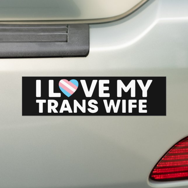 Adesivo Para Carro Eu Amo Meu Marido Transgênero LGBT Trans (No carro)
