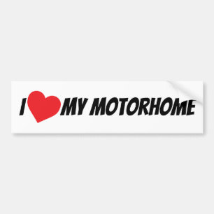 Adesivo Para Carro Eu Amo Meu Motorhome Grande Coração Vermelho