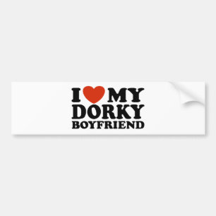 Adesivo Para Carro Eu amo meu namorado Dorky