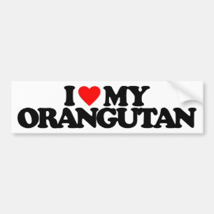 ADESIVO PARA CARRO EU AMO MEU ORANGOTANGO