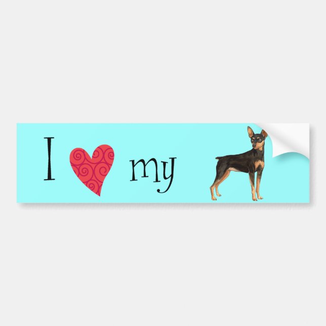 Adesivo Para Carro Eu amo meu pino mín (Frente)