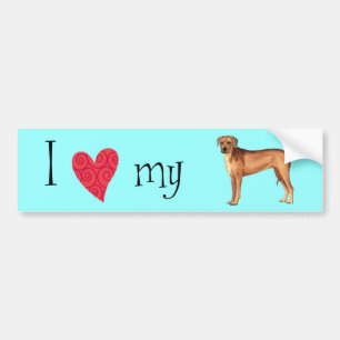 Adesivo Para Carro Eu amo meu Ridgeback da Rodésia