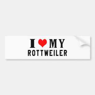 Adesivo Para Carro Eu amo meu Rottweiler