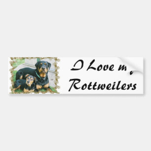 Adesivo Para Carro Eu amo meu Rottweilers